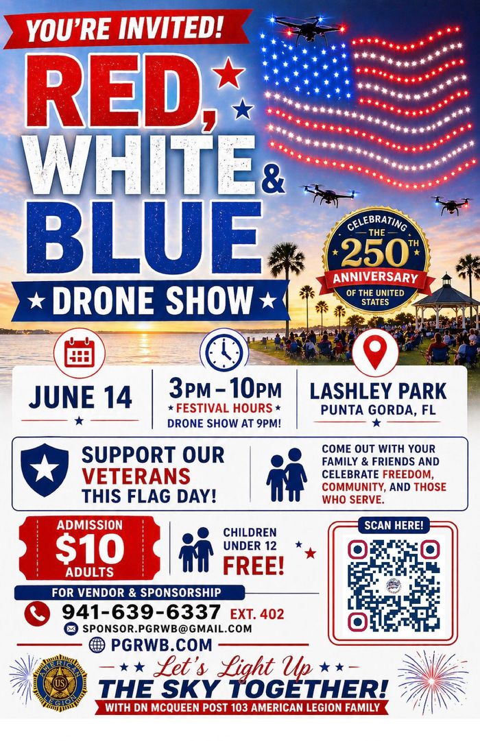 Red, White & Blue Drone Show - June 14, 2026